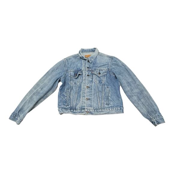 Vintage Levi's Jacket Men's 48 L Denim Trucker Blue Jean 70506-0214 USA Coat - Picture 1 of 16